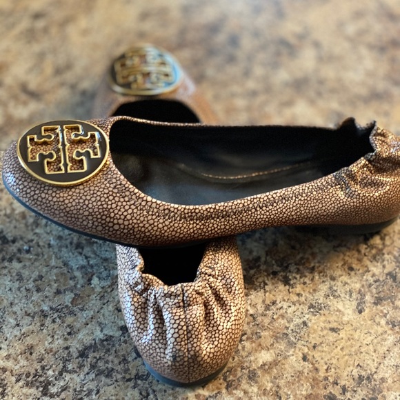 Tory Burch Shoes - Tory Burch Reva Snakeskin Flats